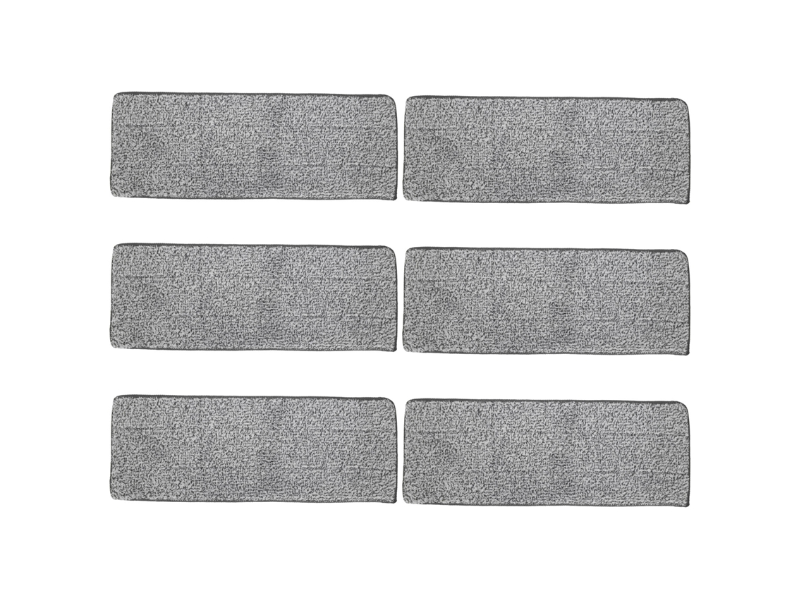 6pcs Pano de Mão de Substituição para Limpeza de Chão Lavável À Máquina 33x12cm Fibra Macia | S/MARCA