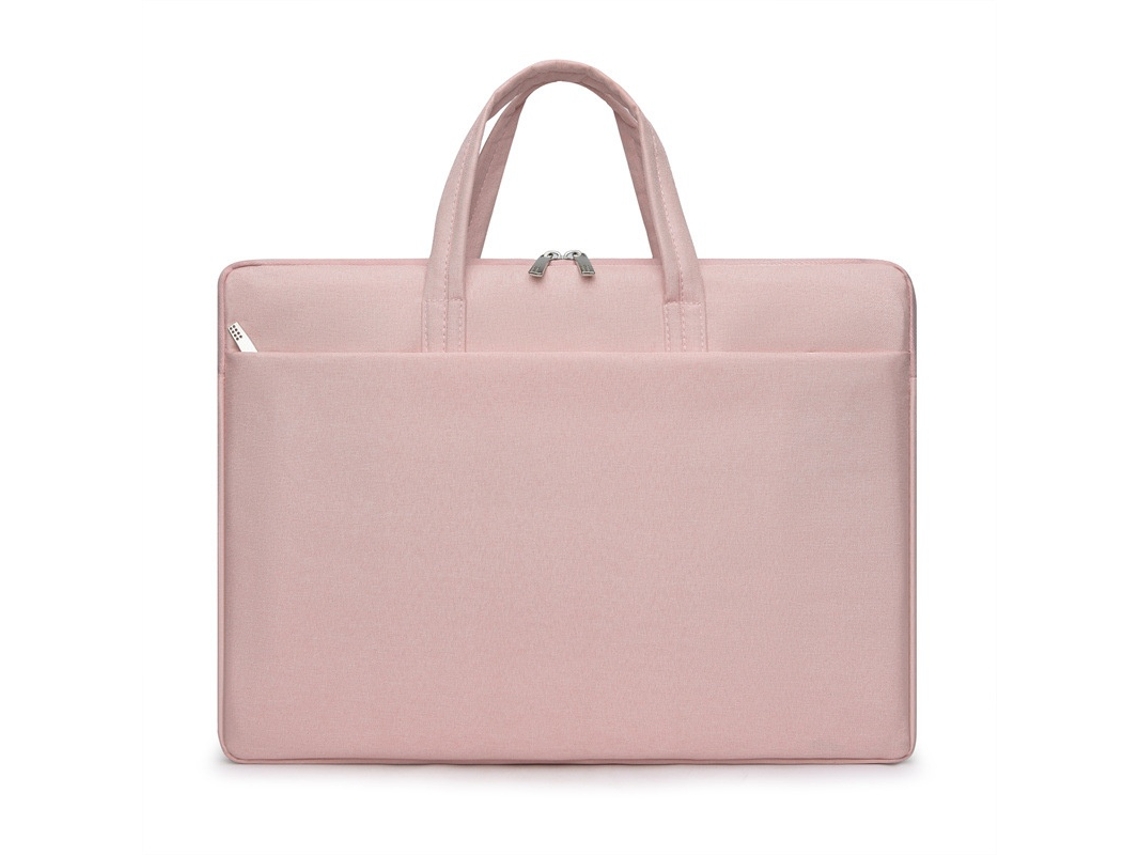 Bolsa Para Computador Portátil 16.1 Polegadas Impermeável Com Interior Macio E Bolso Auxiliar Rosa, Para Trabalho E Viagens Elysve