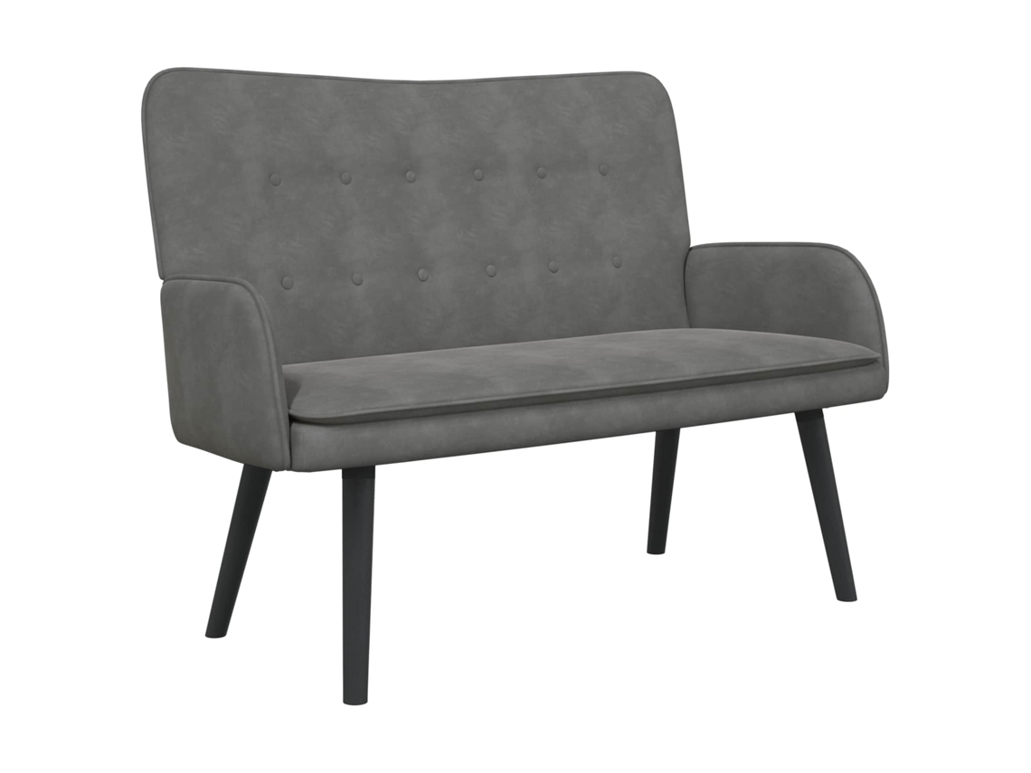 Sofá para 2 Pessoas Cinzento escuro 115 X 61 X 87 Cm Veludo MAISON EXCLUSIVE (v)