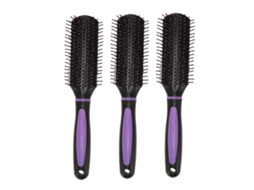 3pcs Pente De Cabelo Com 9 Fileiras Ventilado Para Desembaraçar, Modelar, Definir Cachos E Massagem No Couro Cabeludo