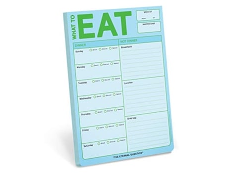Livro Knock Knock What to Eat Pad de Knock Knock (Inglês)