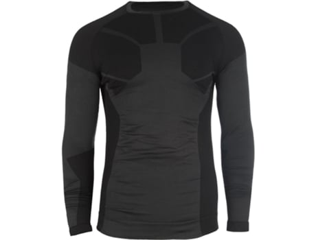 T-shirt De Homem Dry Heat Montaña Crew Neck Long Preto (l)