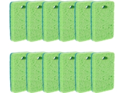 Conjunto De 12 Esponjas Cozinha Dupla Face Popetpop, 11x7x2 Cm,