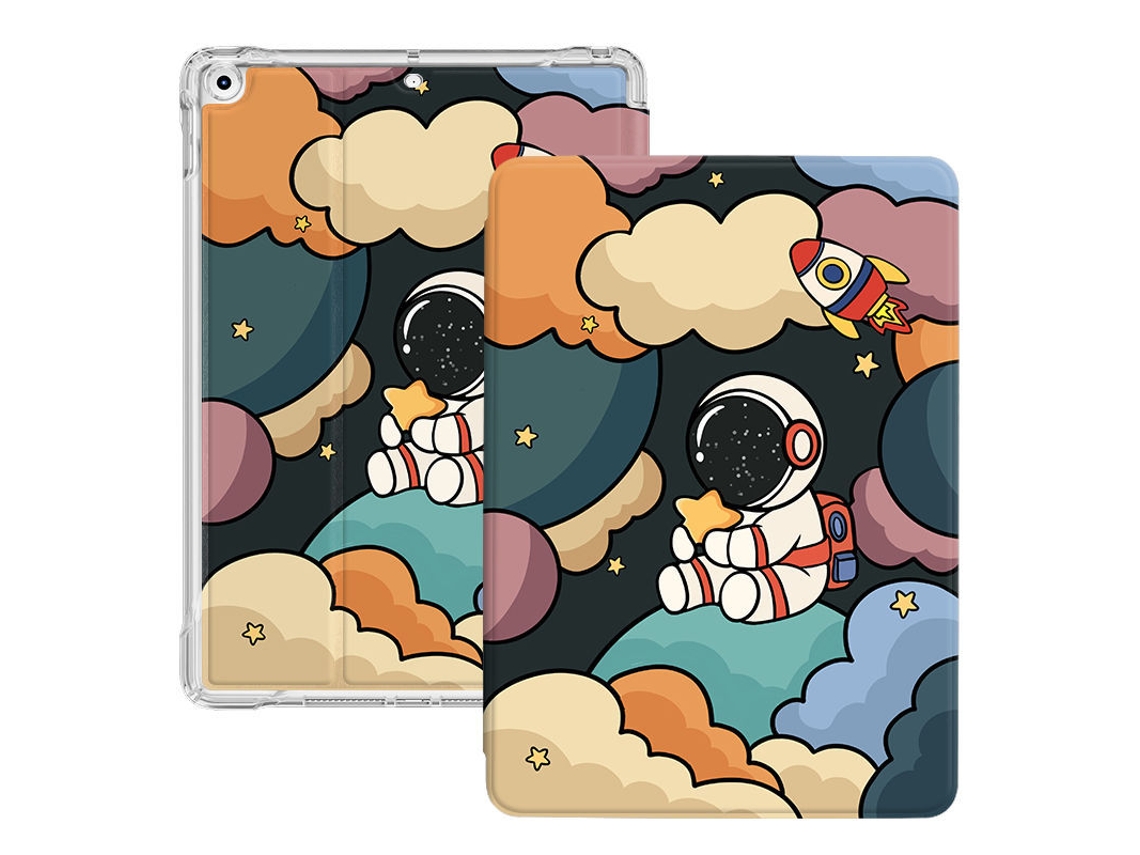 Capa Para Ipad De 10,2 Polegadas (geração 7/8/9, 2019/2020/2021), Estrutura Flexível Em Tpu, Airbag Anti-queda, Modelo Spaceman. Siurn