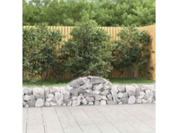 Vidaxl Cestos Gabião Arqueados 14pcs 200x30x40/60 Cm Ferro Galvanizado