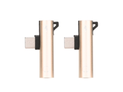 Adaptador 2 Em 1 (transferência De Áudio E Carregamento) Usb C Para Adaptador De Carregamento De Áudio 3.5mm