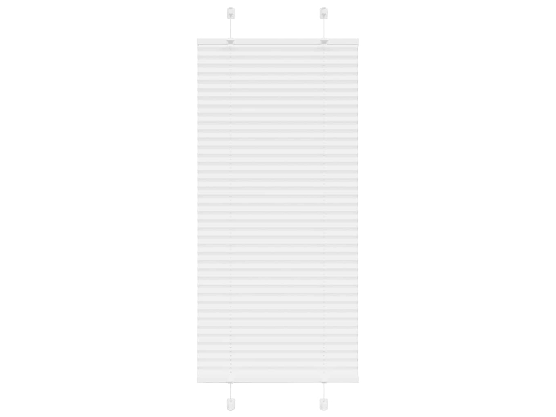 Vidaxl Branco Plissada Cega 65x100 Cm Largura Tecido 64,4 Cm Poliéster