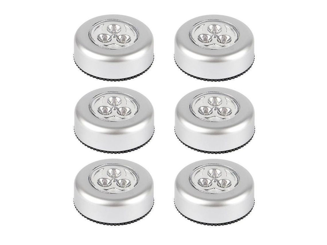 Lâmpadas de Toque Nova Line, Sem Fio, 6 Leds, com Bateria, para Armários, Gavetas, Cômodos, Instalação Fácil