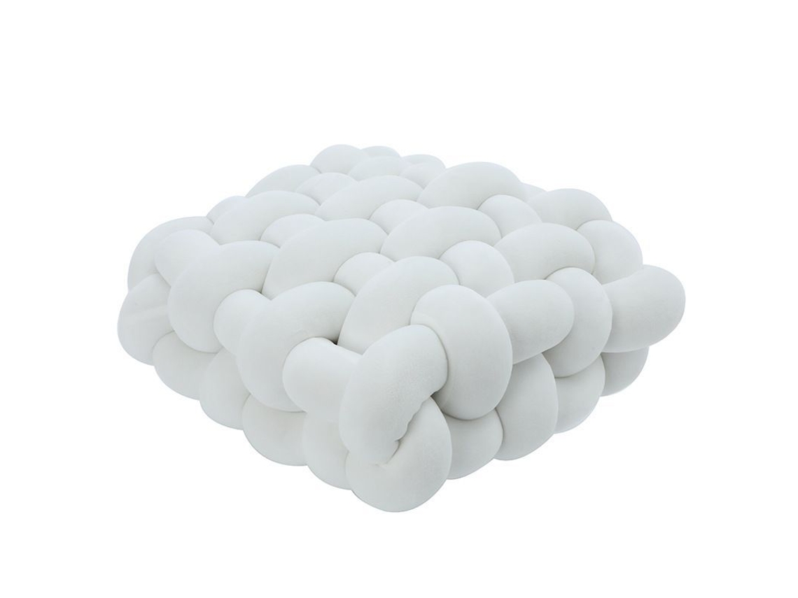 2026 almohada Nórdica Cuadrada 30x30x12cm Tela Plush Suave Decorativa para Sofá Cama Blanco Leche