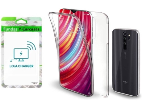 Capa e Película LOJA CHARGER 4X1 360° Proteção total Xiaomi Redmi Note 8 Pro Transparente