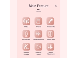 Lurelia Máquina De Karaoke Bluetooth 5.3, Microfone Sem Fios, Para Crianças