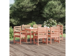 Vidaxl 7 Pcs Conj. Jantar P/ Jardim Madeira De Douglas Maciça
