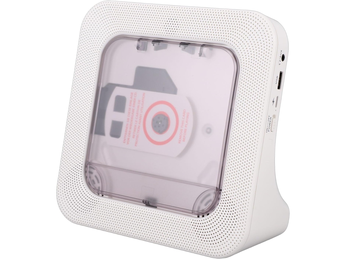 Leitor Cd De Mesa Cuifati Com Alto-falante Hifi, Bluetooth 5.3, Interface Usb E Aux, Reprodutor De Portátil