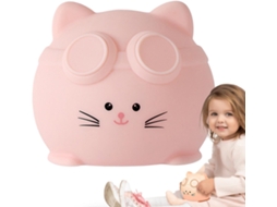 Abajur Em Formato De Gato Luminária Mesa Silicone Com Intensidade Via