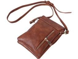 Bolsa De Ombro Feminina Pequena Em Couro Pu Com Compartimento Para Celular E Cartões, Ideal Para Trabalho E Lazer.