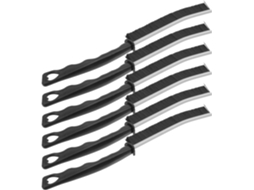 Conjunto De 6 Escovas Plástico Pretas Toddmomy Para Limpeza Trilhos E Vedações Janelas, Ferramenta Ideal Para Frestas E