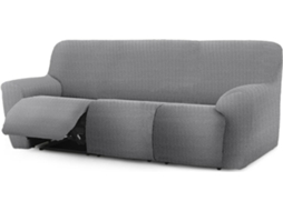 Capa de Sofá Relax Extensível 3 Lugares x 3 EYSA Premium Jaz Tecido Multielástico (200-260 cm - Poliéster e Algodão - Gris)