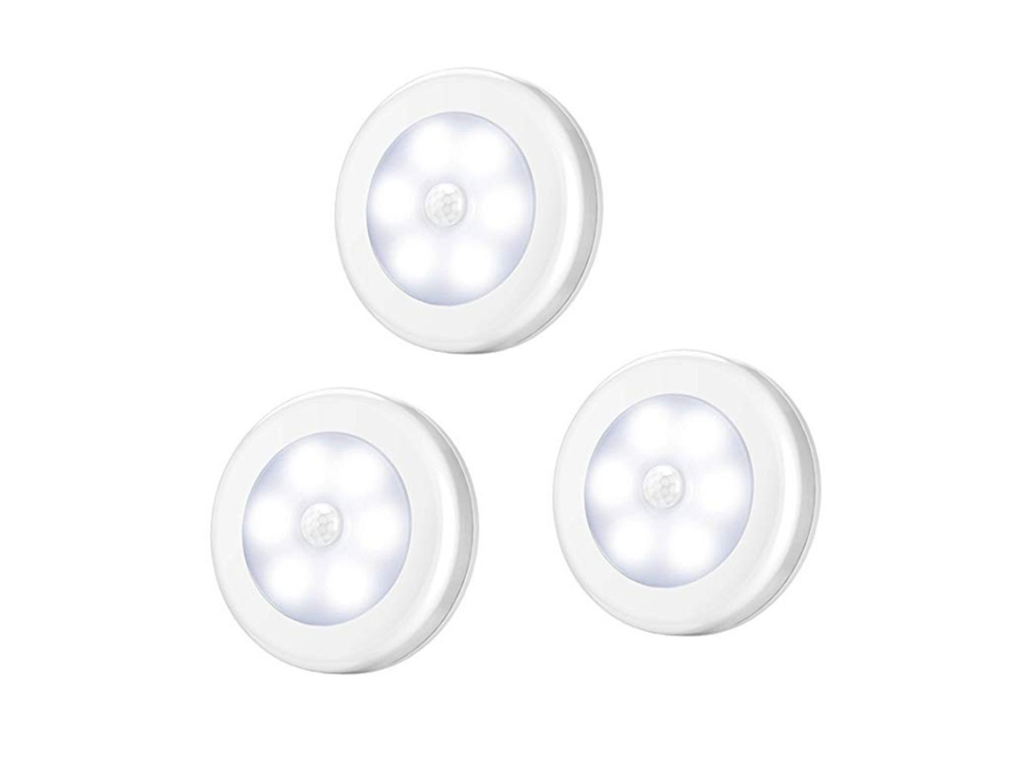 Luz noturna com sensor de movimento Slowmoose (pacote com 3, luz branca positiva)