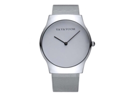 Relógio masculino Vava Voom Fashion Quartz com pulseira prateada