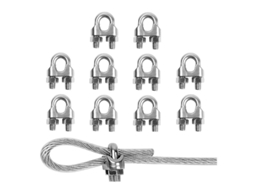 2026 10 Peças Grampo de Cabo de Aço Galvanizado M6 U bolt Saddle Fixador Resistente