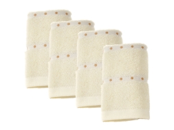 Conjunto de Toalha NEVEANCE Luxuoso Banheiro Rápido Macias Algodão Bege - 4pcs (33x74cm)