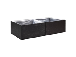 Garden Planter, Garden Planters Vidaxl Preto Rattan / Vime (157 X 80 X 40 Cm)