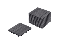 Baldosas De Madera Para Exteriores Beliani Accettura De Madera De Acacia Certificada Gris 30x30