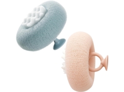 Lurelia Kit De 2 Escovas Esponja De Banho De Cuidado Corporal, Ventosa De Arrumação, Limpeza Profunda E Cor Rosa E Ciano