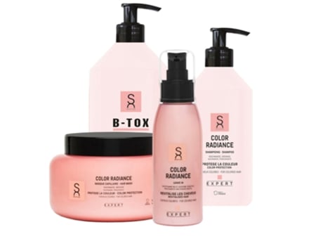 Set De Cuidado Color Radiance Champú 500ml Mascarilla 500ml B Tox 1000ml Leave In 100ml Sacha Care