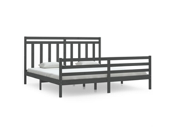 Bed Frame, Bed Frames Vidaxl Cinzeto Madeira (200 X 200 Cm)