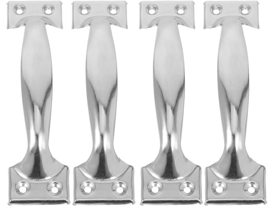 Conjunto De 4 Puxadores Tehaux Aço Inoxidável Reforçado, Com Design Ergonômico, Para Portas De Armários E Enrolar