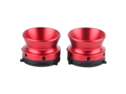 1 Par Adaptadores Nab Hub Alumínio Polido 10 Polegadas para Studer Revox Akai Teac Vermelho