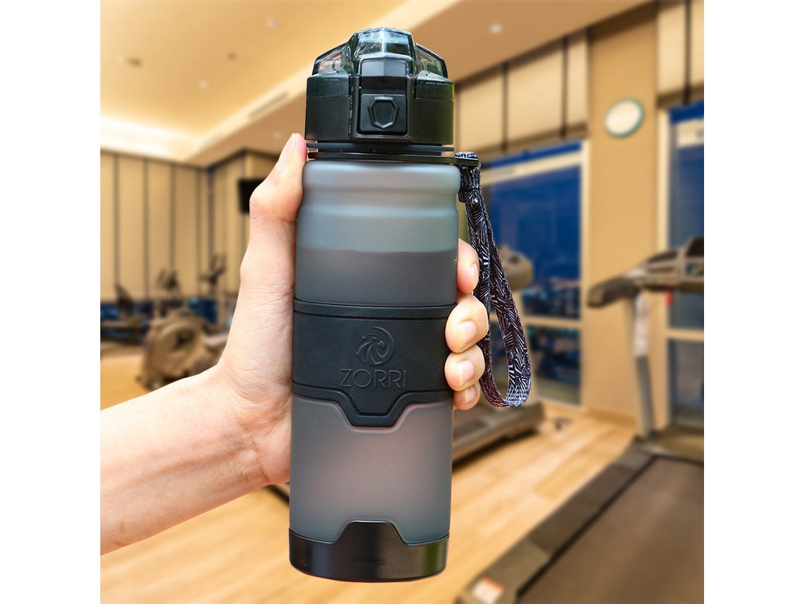 Garrafa de Água Esportiva Portátil de 1000ml, Livre de Bpa, Ecológica e Resistente À Corrosão. MDUG (cinza)