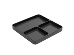 Mali tray de Parafusos para Reparo de Rc 3 Compartimentos Alumínio Armazenamento Separado Aparência Estilosa para Carro Avião Barco Rc Preto
