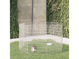 Vidaxl Recinto Exterior P/ Animais 8 Painéis 54x80cm Ferro Galvanizado