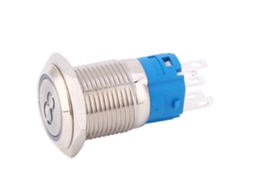 Interruptor Push Button Inox Auto Reset Flat Head