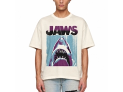 Rockinstone Jaws Movie Day Under Night Over Solid Natural Adult T-shirt Size:m