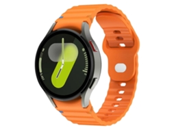 Pulseira De Silicone De 20 Mm Com Costura Ondulada E Fivela Invertida Para Samsung Galaxy Watch 7 (40 Mm/44 Mm).