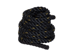 Corda Batalha Ø38mm, 9m, Treinamento/força/fitness/esporte, Poliéster Ultra Resistente, Preta