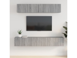 Conjunto Móveis De Tv 5 Pcs Madeira Processada Sonoma Cinza Dkd Home Decor