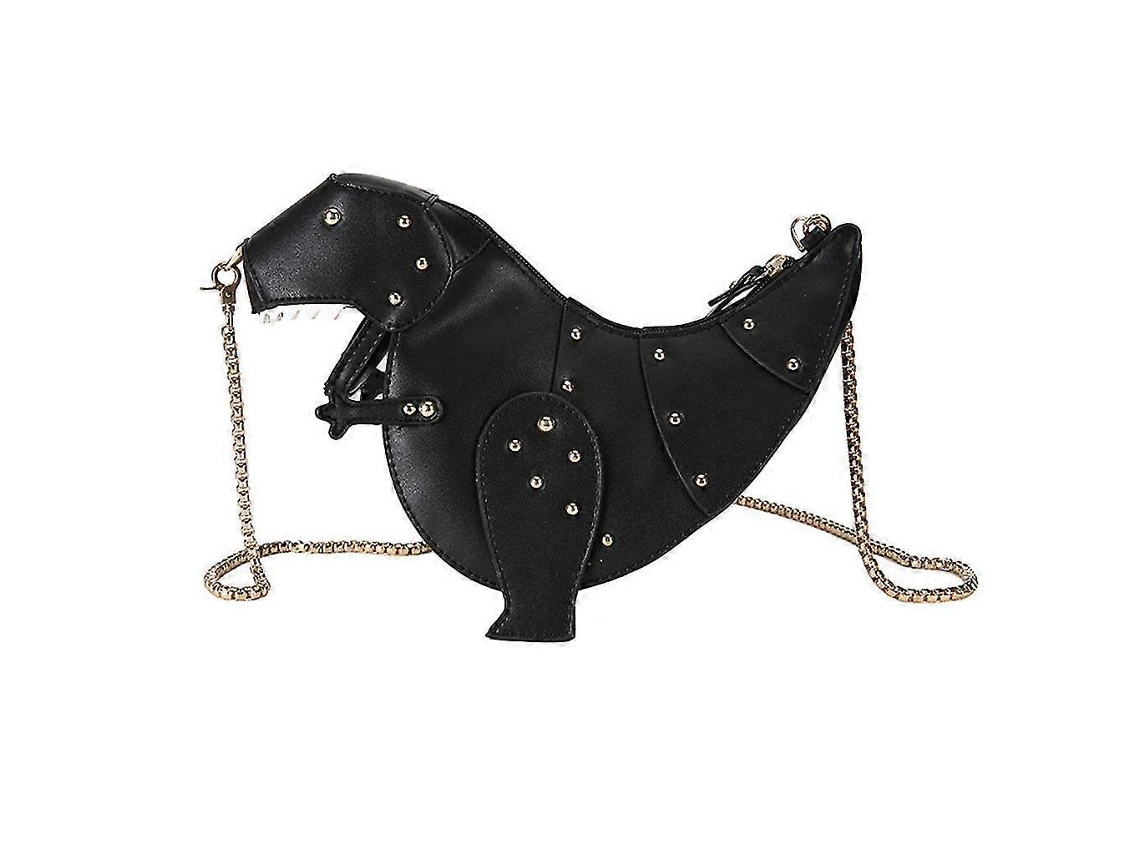 Bolsas Femininas Estilo Carteiro, Em Formato De Dinossauro, Em Couro Sintético, Com Rebites E Corrente, Transversal, De Ombro Sziqiqi