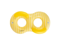 Flamingueo Boia Insuflável Dupla Pvc Donut Amarelo