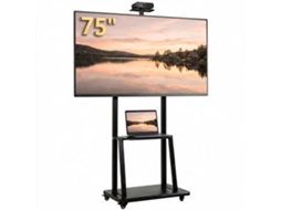 Suporte De Tv Ajustável Para 32 A 75 Polegadas Com Prateleira E Altura Regulável, Melhor Visualização
