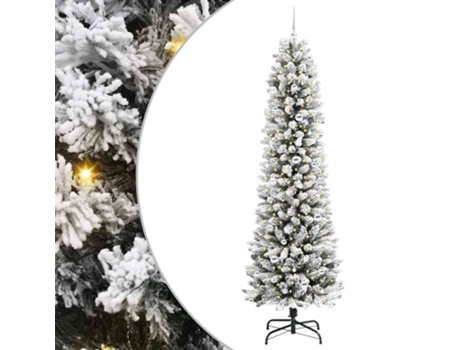Árvore De Natal Artificial Pré Iluminada Vidaxl Verde Pvc (240 Cm)