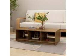 Vidaxl Mesa De Centro 110x50x34 Cm Pinho Maciço Castanho Mel