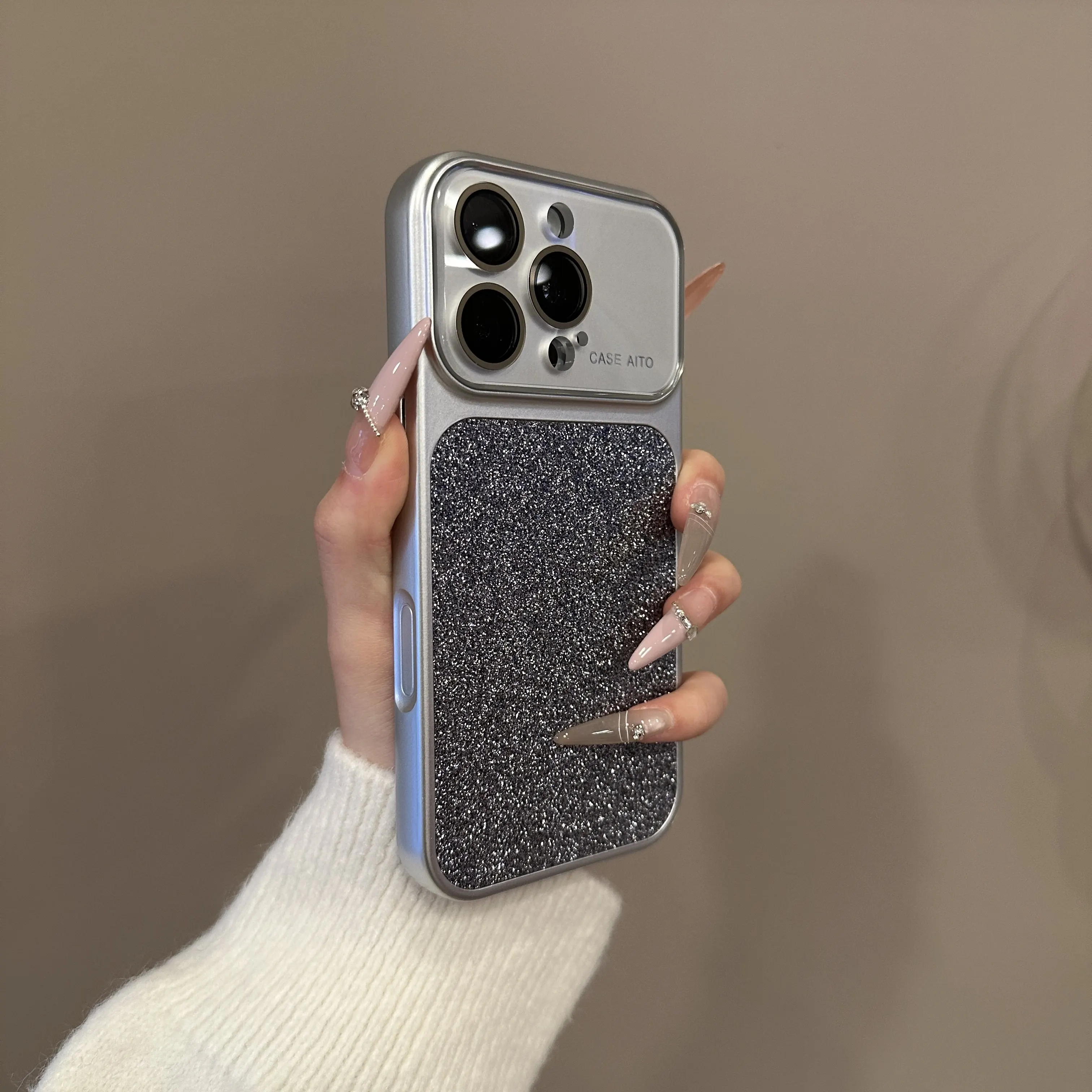 Capa Protetora (preta Para Iphone 15), Resistente A Impactos, Brilhante, Estilo Ins.