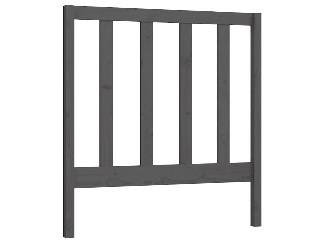 Cabeceira de Cama 95x4x100 Cm Pinho Maciço Cinza MAISON EXCLUSIVE