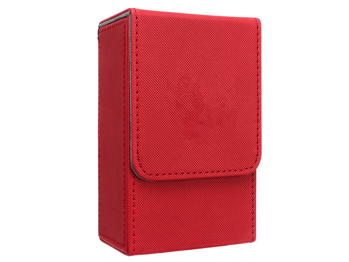 Caixa De Tarot Laxiscreed Com Design Sol E Lua Em Couro Pu Vermelho E Capacidade Para Cartas Grandes