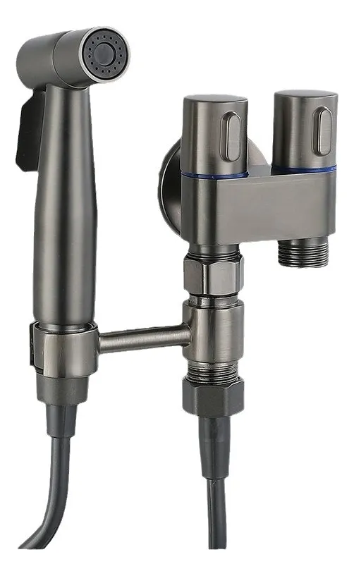 Pistola De Bidê Abs Cinza C Com Saída Duplaslowmoose