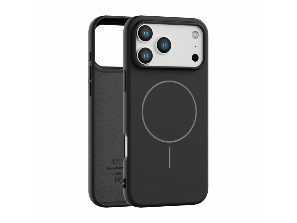 Capa Para Iphone 17 Pro Max Com Suporte Para Carregamento Sem Fio, Proteção Fina E Resistente A Impactos, Com Acabamento Fosco Suave, Preta.